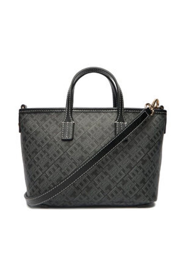 TOMMY HILFIGER - Tommy Hilfiger Torebka Monoplay Le Nano Tote AW0AW17717 Czarny. Kolor: czarny. Materiał: skórzane