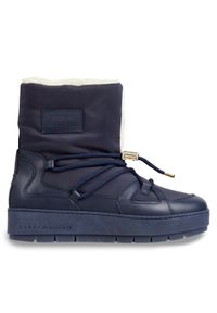 TOMMY HILFIGER - Tommy Hilfiger Śniegowce Tommy Essential Snowboot FW0FW07504 Niebieski. Kolor: niebieski. Materiał: materiał