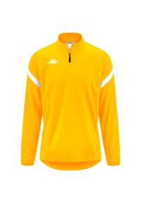 Bluza dresowa 1/2 zip Kappa Dolvole. Kolor: wielokolorowy, biały, żółty. Materiał: dresówka. Sport: piłka nożna, fitness #1