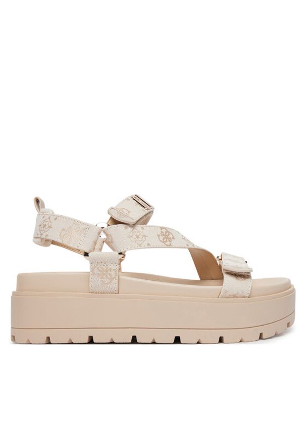 Guess Sandały FLJFTT FAL03 Beżowy. Kolor: beżowy. Materiał: materiał