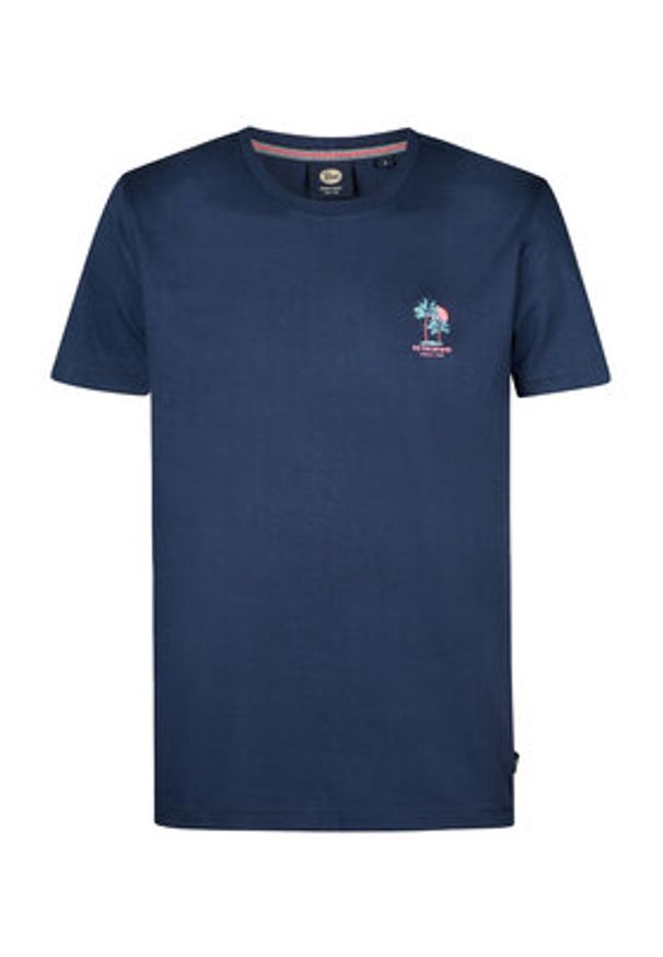 Petrol Industries T-Shirt M-1050-TSR644 Granatowy Regular Fit. Kolor: niebieski. Materiał: bawełna
