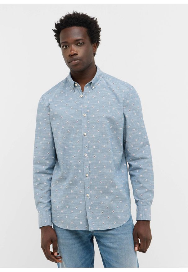 Męska Koszula Mustang Style Elmore Ikat Light Chambray 1016948 12766