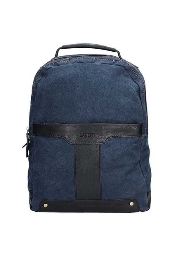 Lagen Męska plecak 25699 Blk. Kolor: niebieski. Materiał: materiał. Styl: elegancki