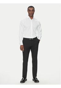 Karl Lagerfeld - KARL LAGERFELD Koszula 605038 552602 Biały Modern Fit. Typ kołnierza: dekolt w karo. Kolor: biały. Materiał: bawełna