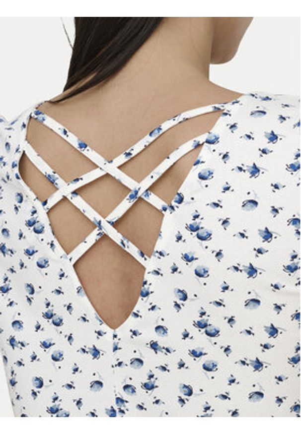 only - ONLY Bluzka Bera 15368588 Biały Regular Fit. Kolor: biały. Materiał: wiskoza