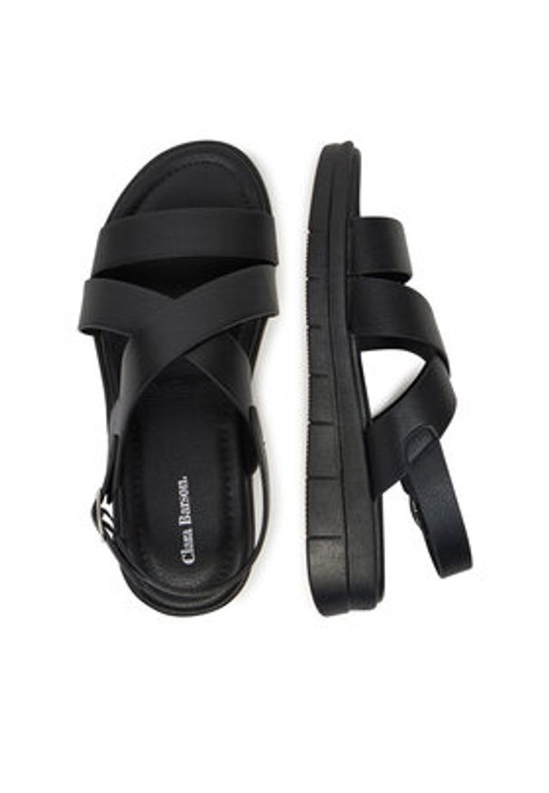 Clara Barson Sandały K25SS00628 Czarny. Kolor: czarny. Materiał: materiał