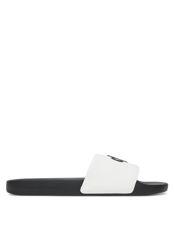 Calvin Klein Jeans Klapki Slide Jelly Mono Pu YM0YM01281 Biały. Kolor: biały