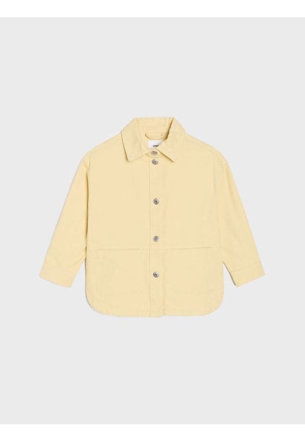 Sinsay - Jeansowa kurtka katana - kremowy. Kolor: kremowy. Materiał: jeans