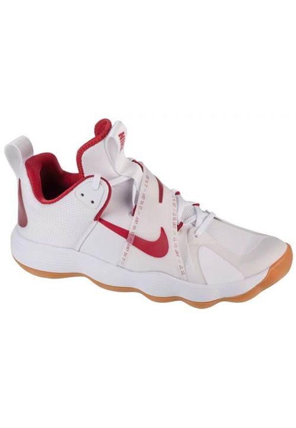 Buty siatkarskie męskie Nike React Hyperset Se. Zapięcie: sznurówki. Kolor: czerwony, biały, wielokolorowy. Materiał: tkanina, materiał. Szerokość cholewki: normalna. Sport: siatkówka