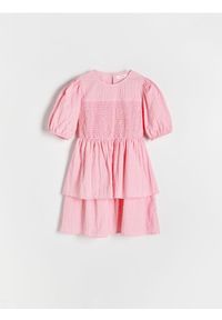 Reserved - Bawełniana sukienka z falbanami - brudny róż. Kolor: różowy. Materiał: bawełna #1