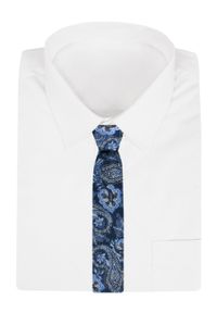Męski Krawat - Chattier - Odcienie Granatu i Niebieskiego. Kolor: niebieski. Materiał: tkanina. Styl: elegancki, klasyczny, wizytowy #5