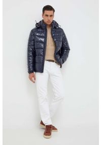 Guess kurtka męska kolor granatowy zimowa. Kolor: niebieski. Materiał: polar, materiał. Sezon: zima #2