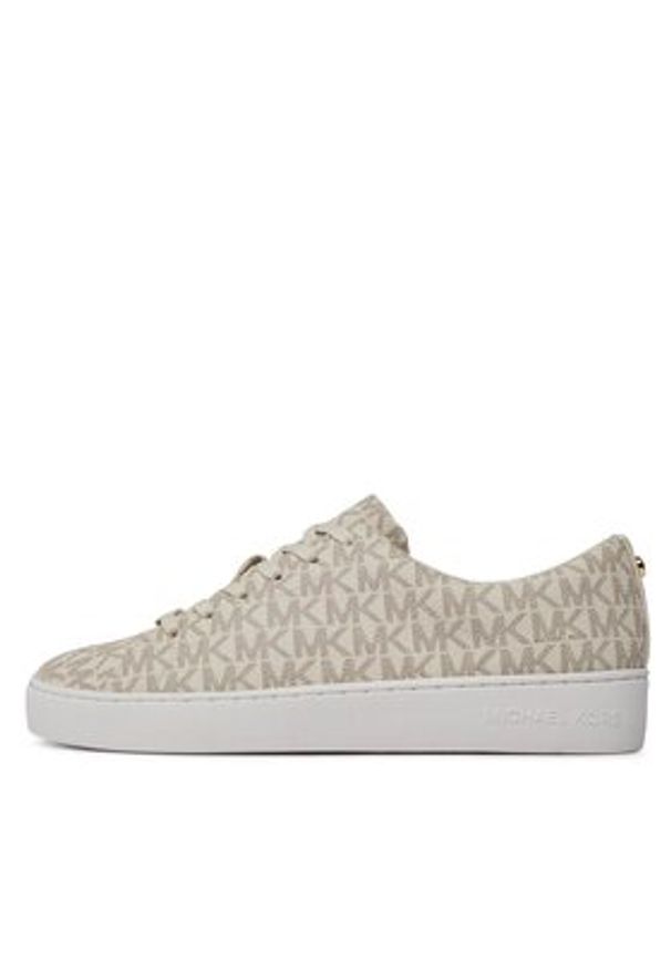 MICHAEL Michael Kors Sneakersy Keaton Lace Up 43R4KTFS1B Écru. Kolor: beżowy. Materiał: skóra