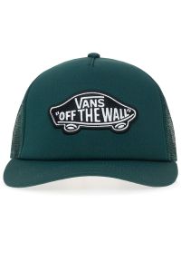 Czapka Vans Classic Patch Curved Bill Trucker VN00066XBDX1 - zielona. Kolor: zielony. Materiał: poliester. Wzór: aplikacja. Styl: klasyczny, elegancki #1