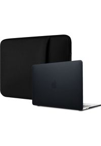 Etui 4kom.pl Etui Futerał Neopren + Hard Case MacBooka Air 13 Czarny. Kolor: czarny. Materiał: neopren #1