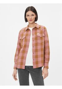 Lee Koszula jeansowa 112341283 Różowy Regular Fit. Kolor: różowy. Materiał: bawełna