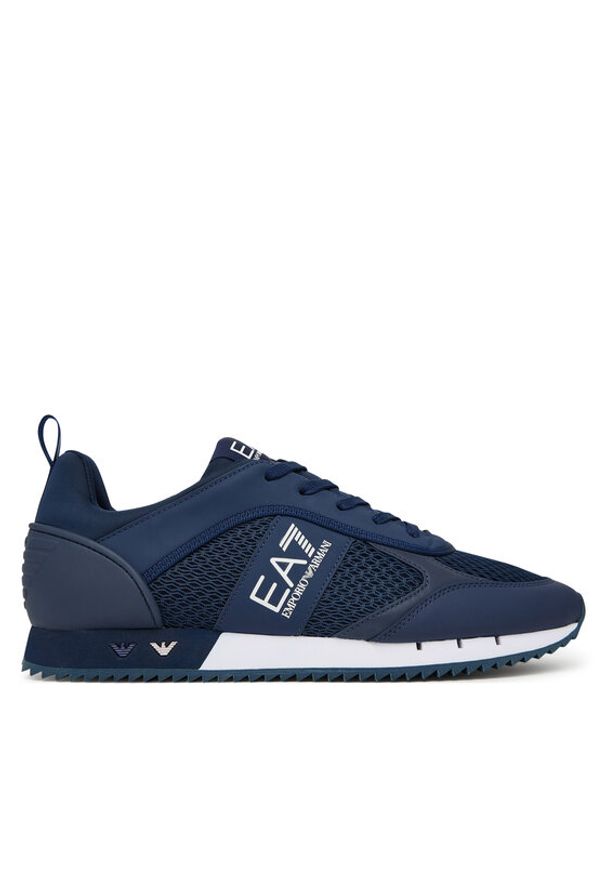 EA7 Emporio Armani Sneakersy 7X000334 AF18610 MB198 Granatowy. Kolor: niebieski. Materiał: skóra