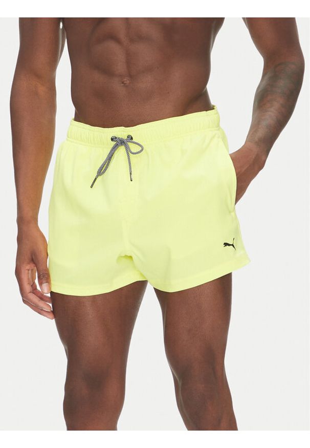 Puma Szorty kąpielowe 907658 Żółty Regular Fit. Kolor: żółty. Materiał: syntetyk