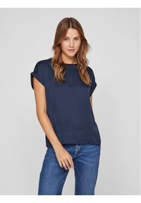 Vila T-Shirt Ellette 14059563 Granatowy Regular Fit. Kolor: niebieski. Materiał: syntetyk #1