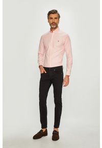 Polo Ralph Lauren - Koszula. Typ kołnierza: polo. Kolor: różowy. Materiał: materiał. Wzór: gładki #4