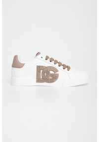 Dolce & Gabbana - Sneakersy damskie skórzane Portofino DOLCE & GABBANA. Materiał: skóra #2