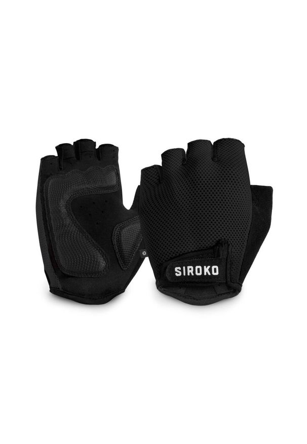 Rękawiczki rowerowe unisex SIROKO Aero. Kolor: czarny. Materiał: nylon. Sport: kolarstwo