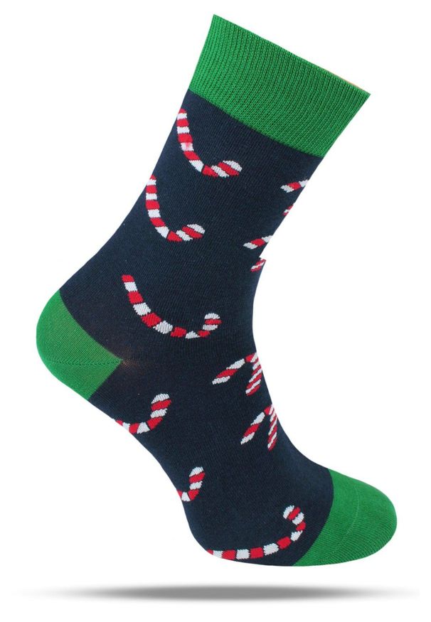 His Story - Tematyczne Skarpetki Bawełniane - Świąteczny Lizak. Kolor: niebieski. Materiał: elastan, bawełna, poliamid