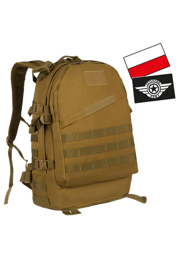 Plecak wodoodporny Peterson [DH] BL003 khaki. Kolor: brązowy. Styl: militarny