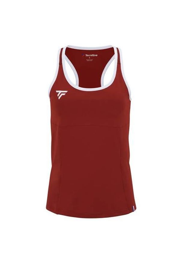 TECNIFIBRE - Koszulka sportowa damska Tecnifibre 22WTANCR3. Kolor: czerwony, biały, wielokolorowy. Materiał: poliester. Długość rękawa: bez rękawów. Styl: sportowy