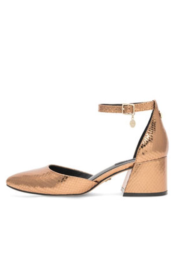 Nine West Czółenka FARIA FF-2377 Brązowy. Kolor: brązowy. Materiał: skóra