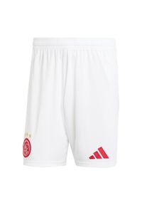 Adidas - Szorty Ajax Amsterdam 24/25 Home. Kolor: biały. Materiał: materiał