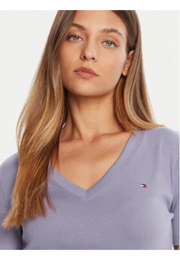 TOMMY HILFIGER - Tommy Hilfiger T-Shirt New Cody WW0WW40584 Fioletowy Slim Fit. Kolor: fioletowy. Materiał: bawełna