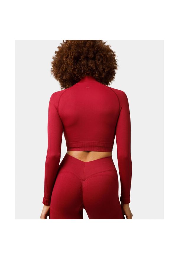 Longsleeve rozpinany Carpatree Elite czerwony. Kolor: czerwony. Materiał: skóra, elastan, materiał. Długość rękawa: długi rękaw
