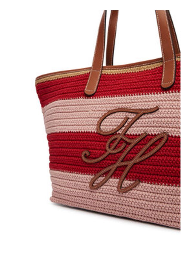 TOMMY HILFIGER - Tommy Hilfiger Torebka Th Nautical Tote Crochet Str AW0AW18816 Kolorowy. Wzór: kolorowy