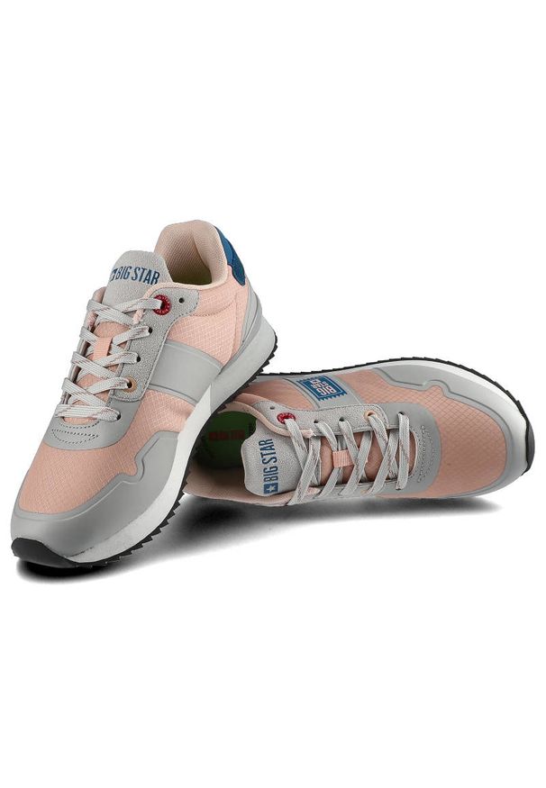 Big-Star - Pomarańczowe Sneakersy Big Star Damskie Półbuty. Okazja: na co dzień. Kolor: pomarańczowy. Materiał: materiał, syntetyk. Szerokość cholewki: normalna