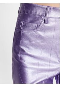 ROTATE Spodnie z imitacji skóry Embossed 1000902225 Fioletowy Relaxed Fit. Kolor: fioletowy. Materiał: skóra #5