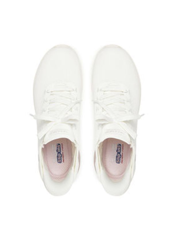 skechers - Skechers Sneakersy Bobs Arc Waves 2.0-Now It 117638/OFWT Biały. Kolor: biały. Materiał: materiał