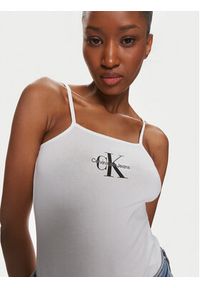 Calvin Klein Jeans Body Monologo J20J223421 Biały Slim Fit. Kolor: biały. Materiał: bawełna #2