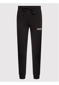 Napapijri Spodnie dresowe M-Box NP0A4G8Y Czarny Regular Fit. Kolor: czarny. Materiał: bawełna, dresówka #5