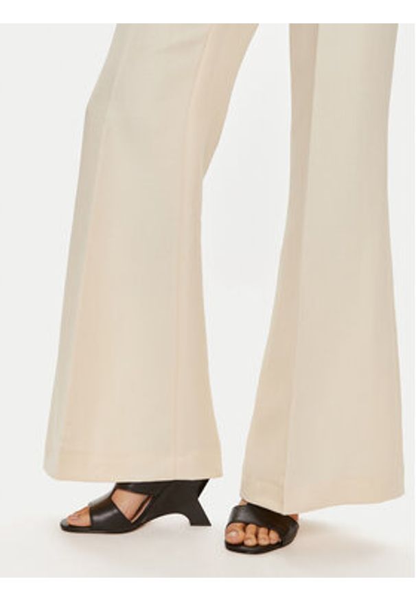 TwinSet - TWINSET Spodnie materiałowe 241TT2104 Beżowy Wide Leg. Kolor: beżowy. Materiał: wiskoza