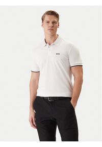BOSS Polo PL_GOC Chip Paddy 50554583 Biały Regular Fit. Typ kołnierza: polo. Kolor: biały. Materiał: bawełna #1