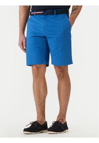 TOMMY HILFIGER - Tommy Hilfiger Szorty materiałowe Denton MW0MW42349 Niebieski Slim Fit. Kolor: niebieski. Materiał: bawełna #1