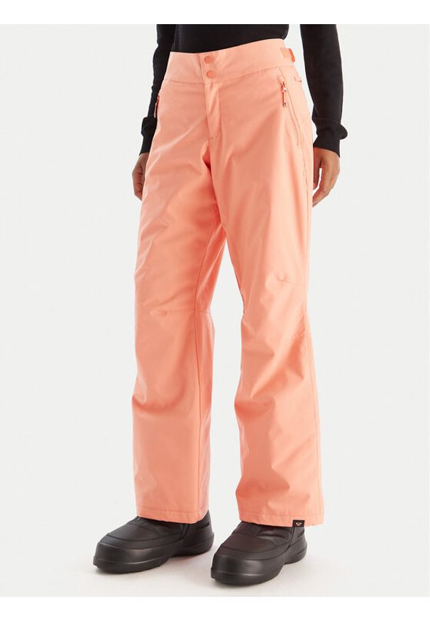 Roxy Spodnie narciarskie Snowy Crest PT ERJTP03301 Koralowy Regular Fit. Kolor: pomarańczowy. Materiał: syntetyk. Sport: narciarstwo