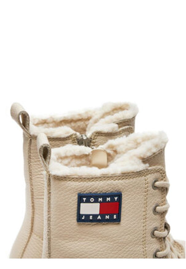 Tommy Jeans Trzewiki Tjw Urban Boot Tumbled EN0EN02317 Beżowy. Kolor: beżowy. Materiał: skóra