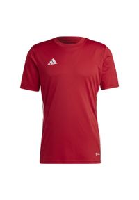 Adidas - Koszulka męska adidas Tabela 23 Jersey. Kolor: czerwony, wielokolorowy, brązowy, biały. Materiał: jersey