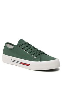Tommy Jeans Tenisówki Canvas Sneaker EM0EM01299 Zielony. Kolor: zielony. Materiał: materiał #5