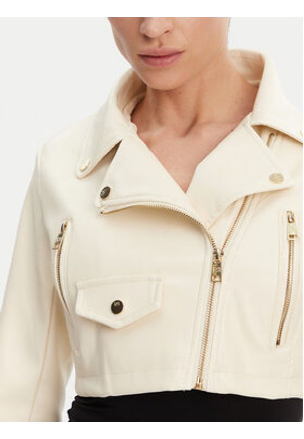 Rinascimento Kurtka z imitacji skóry CFC0119617003 Beżowy Regular Fit. Kolor: beżowy. Materiał: skóra