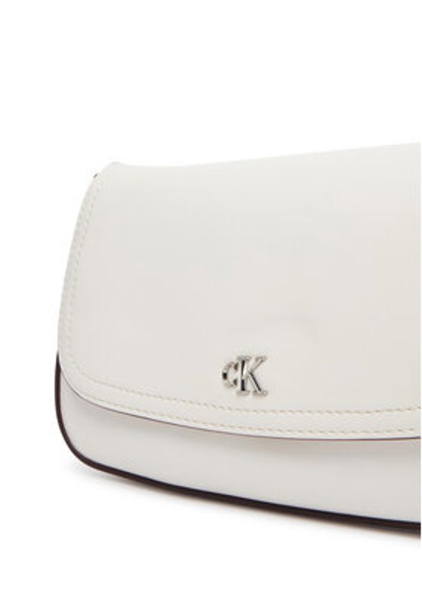 Calvin Klein Torebka Ck Flap Camera Bag LV04F3421G Biały. Kolor: biały. Materiał: skórzane