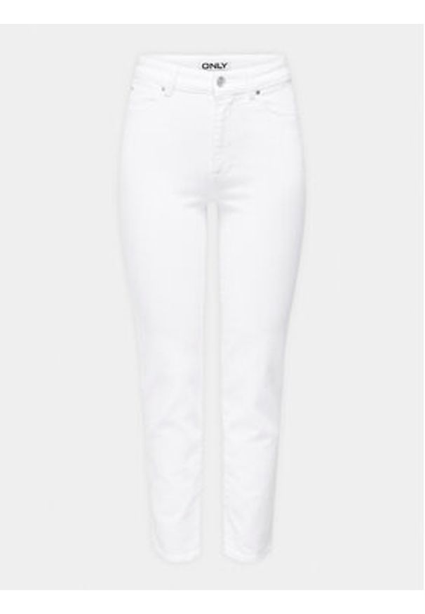 only - ONLY Jeansy Emily 15292435 Biały Straight Fit. Kolor: biały