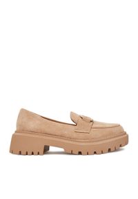 DeeZee Loafersy LE601-5 Beżowy. Kolor: beżowy. Materiał: materiał #1